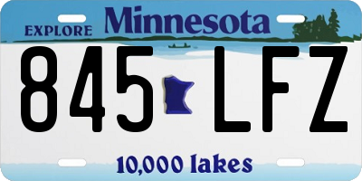 MN license plate 845LFZ