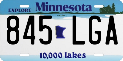 MN license plate 845LGA