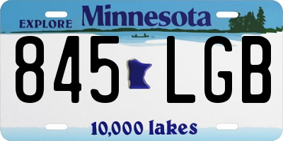 MN license plate 845LGB