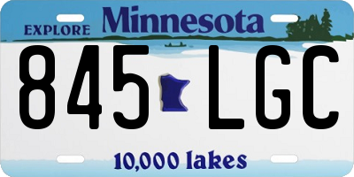 MN license plate 845LGC