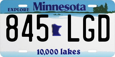 MN license plate 845LGD