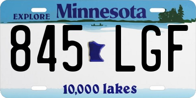 MN license plate 845LGF