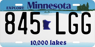 MN license plate 845LGG