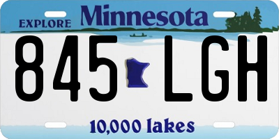 MN license plate 845LGH