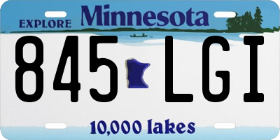 MN license plate 845LGI