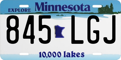 MN license plate 845LGJ
