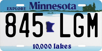 MN license plate 845LGM