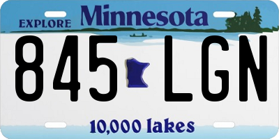 MN license plate 845LGN