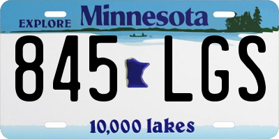 MN license plate 845LGS