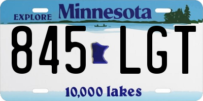 MN license plate 845LGT