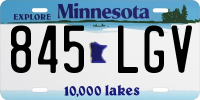 MN license plate 845LGV