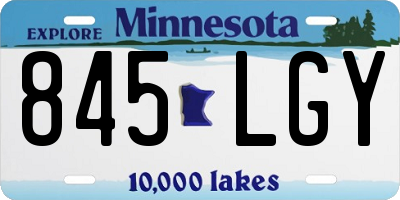MN license plate 845LGY