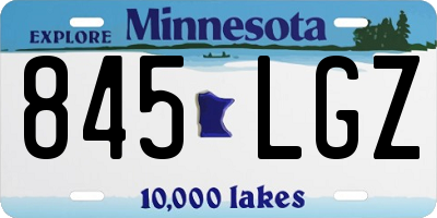 MN license plate 845LGZ