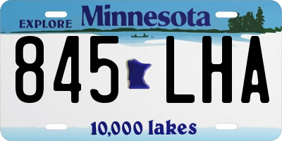 MN license plate 845LHA