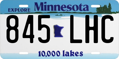 MN license plate 845LHC