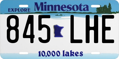 MN license plate 845LHE