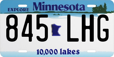 MN license plate 845LHG