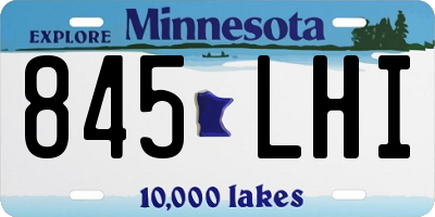 MN license plate 845LHI