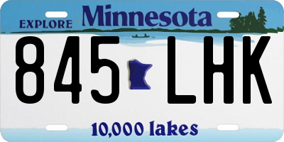 MN license plate 845LHK