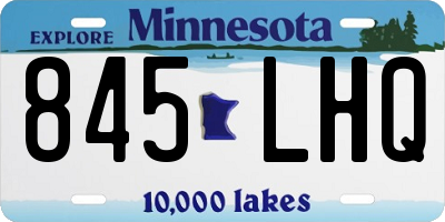 MN license plate 845LHQ