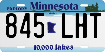 MN license plate 845LHT