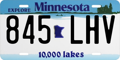 MN license plate 845LHV