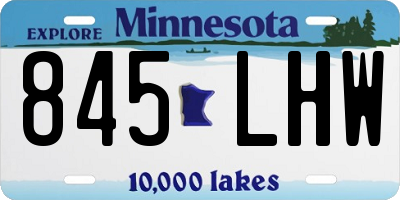 MN license plate 845LHW