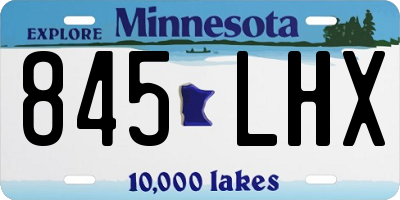 MN license plate 845LHX
