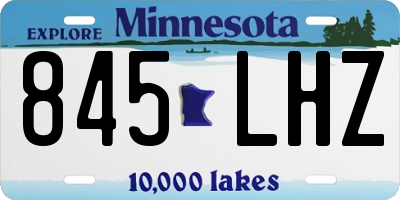 MN license plate 845LHZ