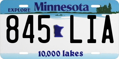 MN license plate 845LIA