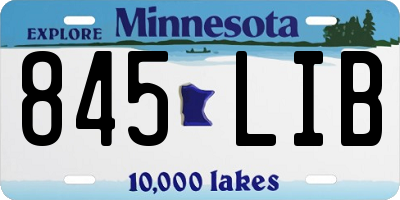 MN license plate 845LIB