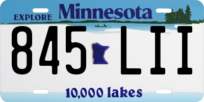 MN license plate 845LII