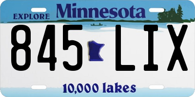 MN license plate 845LIX