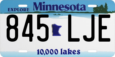 MN license plate 845LJE