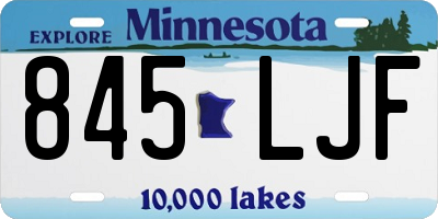 MN license plate 845LJF
