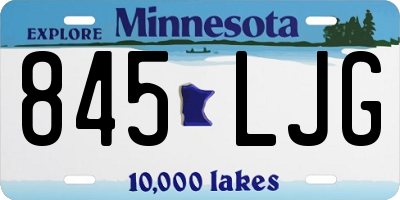 MN license plate 845LJG