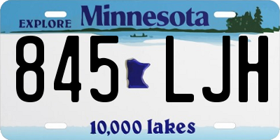 MN license plate 845LJH