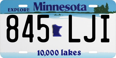 MN license plate 845LJI