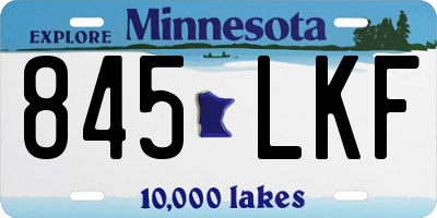 MN license plate 845LKF