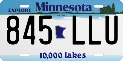 MN license plate 845LLU