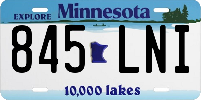MN license plate 845LNI