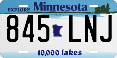 MN license plate 845LNJ
