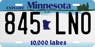 MN license plate 845LNO