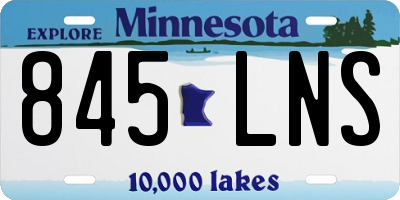 MN license plate 845LNS