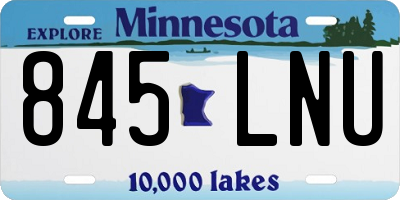 MN license plate 845LNU