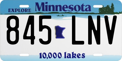 MN license plate 845LNV