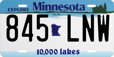 MN license plate 845LNW