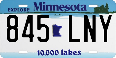 MN license plate 845LNY