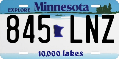 MN license plate 845LNZ