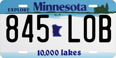 MN license plate 845LOB